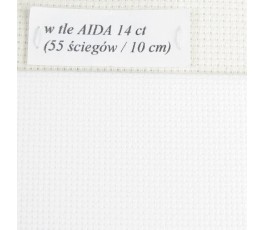 AIDA 18 ct (33 x 49 cm) kolor: blanc - biały (DMC)