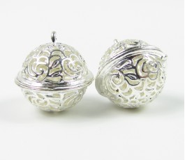 Silver small bells 18 mm, 2...
