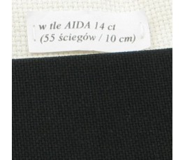 LUGANA 25 ct (35 x 35 cm) kolor 720 - czarny