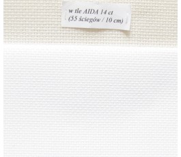 AIDA 16 ct z beli, kolor blanc - biały (DMC)