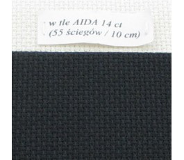 AIDA 14 ct (33 x 49 cm) kolor: czarny (DMC)