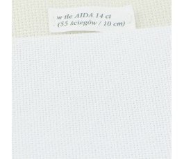 AIDA z beli 14 ct, kolor: biały