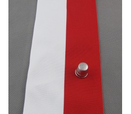 Tasiemka biało-czerwona 10 cm
